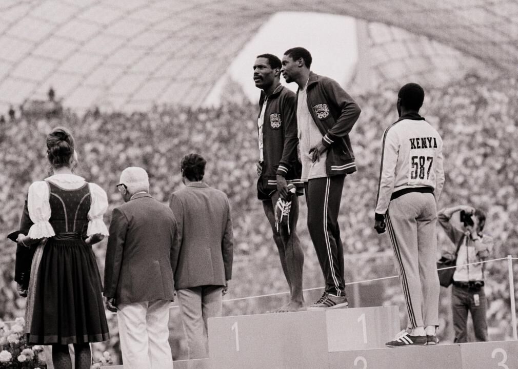 1972: Vincent Matthews and Wayne Collett protest